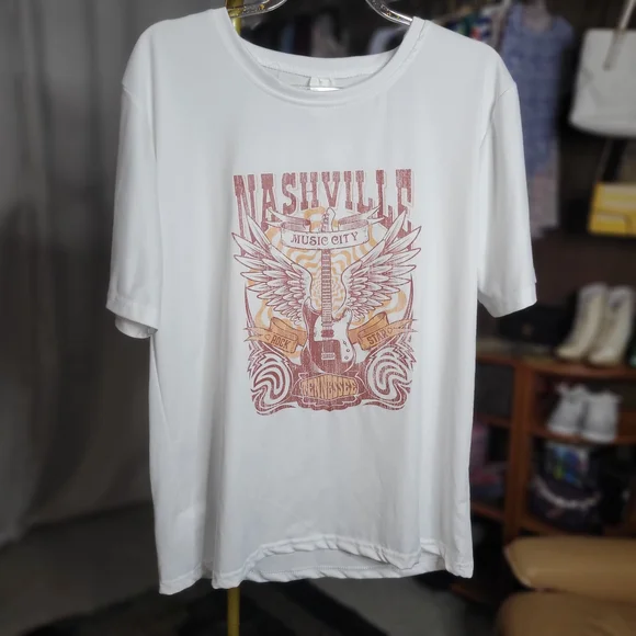 Nashville Music City Graphic Tee - Cream - Picture 3 of 6